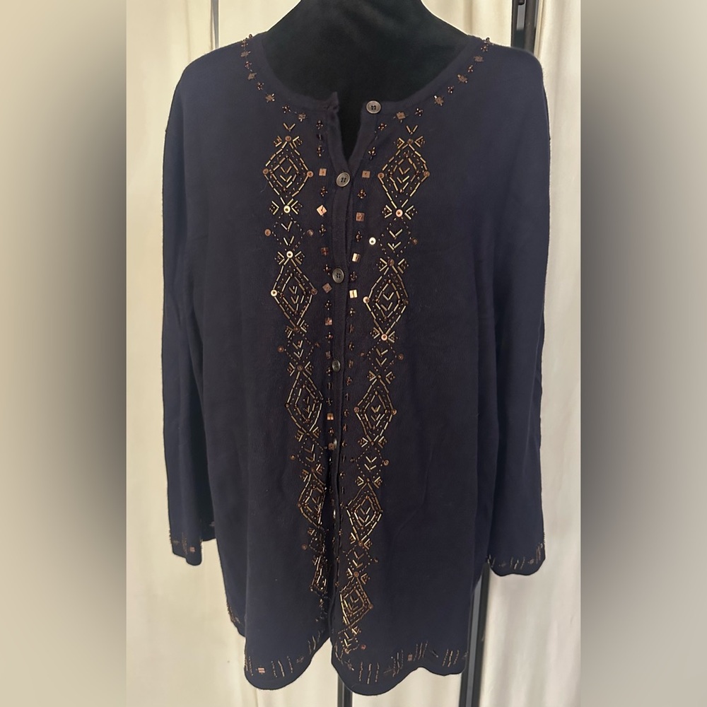 Alfred Dunner beaded cardigan